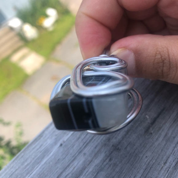 Silver Tone Wire Wrapped Pendant - Picture 10 of 15